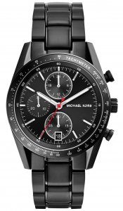 Armbanduhr Chronograph Schwarz Edelstahl Michael Kors