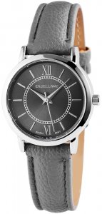 Armbanduhr Anthrazit/Schwarz Grau Kunstleder Excellanc