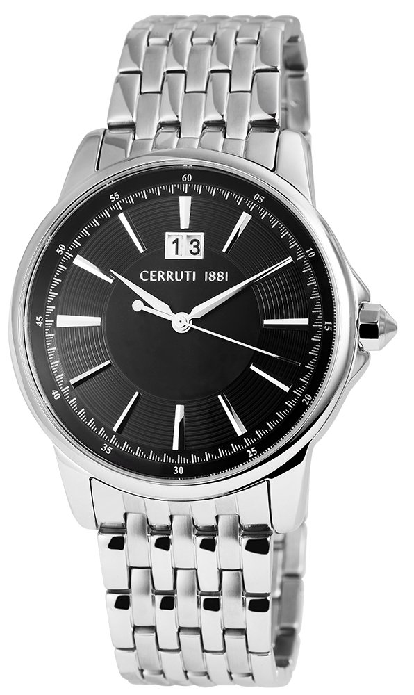 Armbanduhr Schwarz Silber Metall CERRUTI CRA072SN02MS