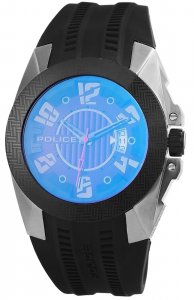 Armbanduhr Blau Schwarz Silikon POLICE PL.14155JSUB/27P