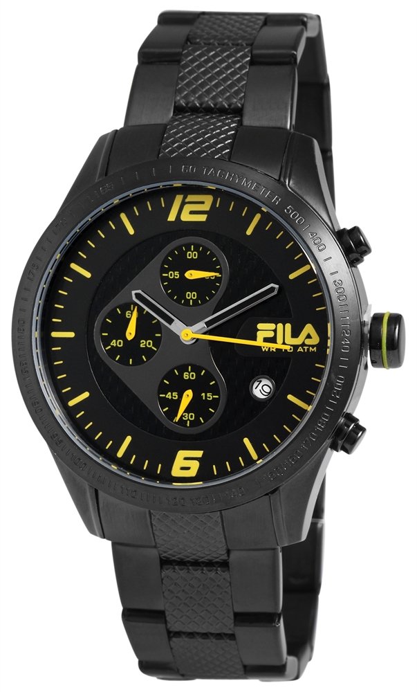 Armbanduhr Schwarz Gelb Metall FILA 38-001-004 