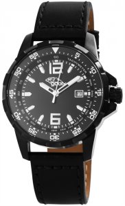 Armbanduhr Schwarz Leder Gooix HUA-05914