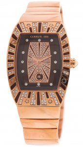 Armbanduhr Braun Rosé Metall CERRUTI CRS002S555A