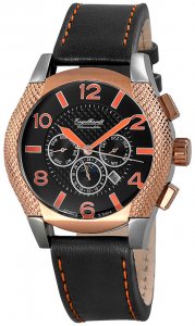 Armbanduhr Rosé Schwarz Silikon/Leder Engelhardt 387721329016