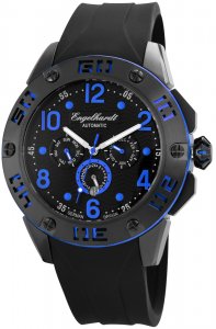 Armbanduhr Schwarz Blau Silikon Engelhardt 388971129004