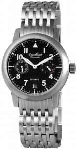 Armbanduhr Schwarz Silber Metall Engelhardt 388921028002