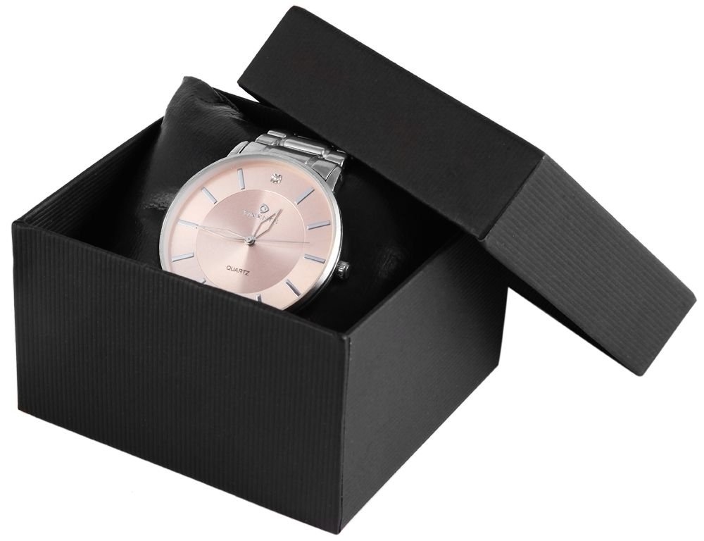 Uhrenbox Karton Schwarz 7,5x8,5 cm