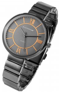 Armbanduhr Anthrazit Rosé Schwarz Metall Excellanc