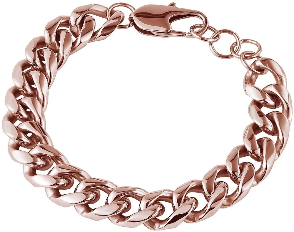 Edelstahl Damen Herren Panzer Armband Plattenarmband Fb Silber Rose Gold 1538-1 
