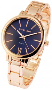 Armbanduhr Blau Rosé Metall Excellanc 1800038