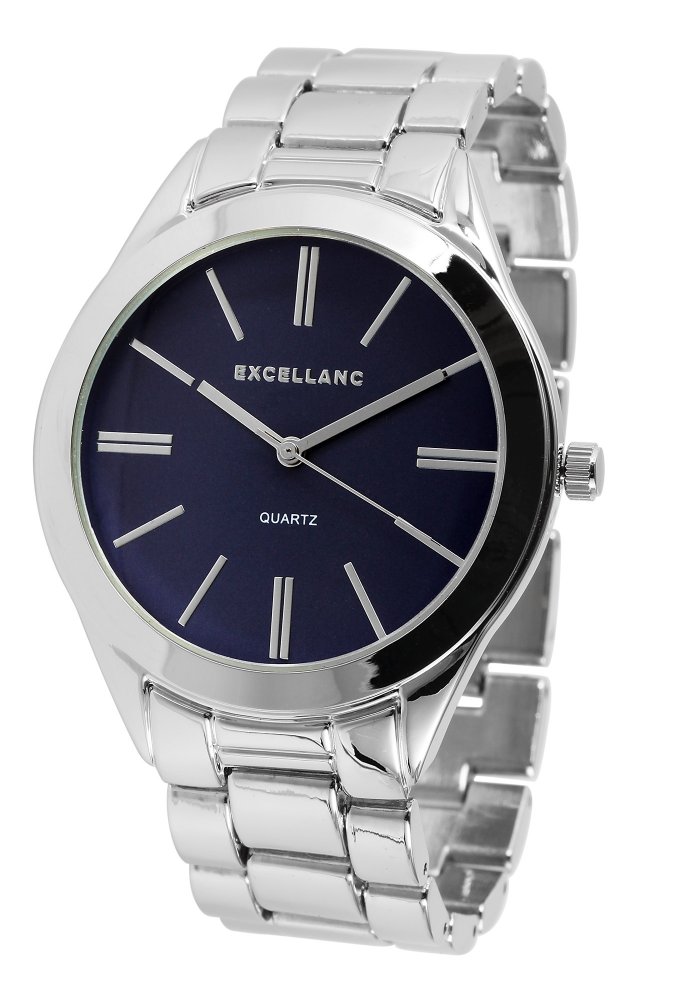 Armbanduhr Blau Silber Metall Excellanc 1800050