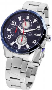 Armbanduhr Blau Silber Edelstahl Pierrini 291023000003