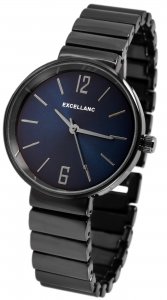 Armbanduhr Blau Schwarz Metall Excellanc 1800142