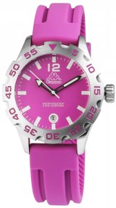 Armbanduhr Lila Silber Datum Silikon KAPPA KP-1401L-C