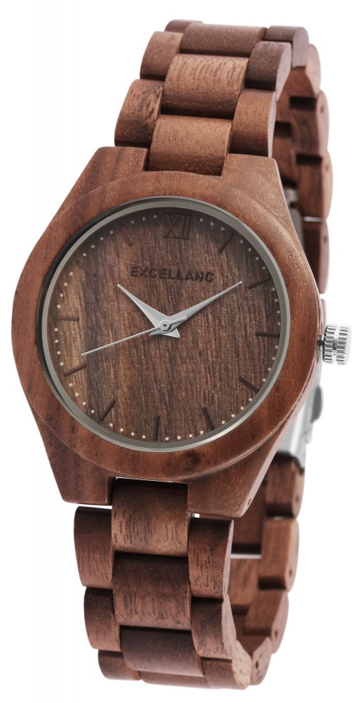 Armbanduhr Holz Walnuss Braun Excellanc 1800157