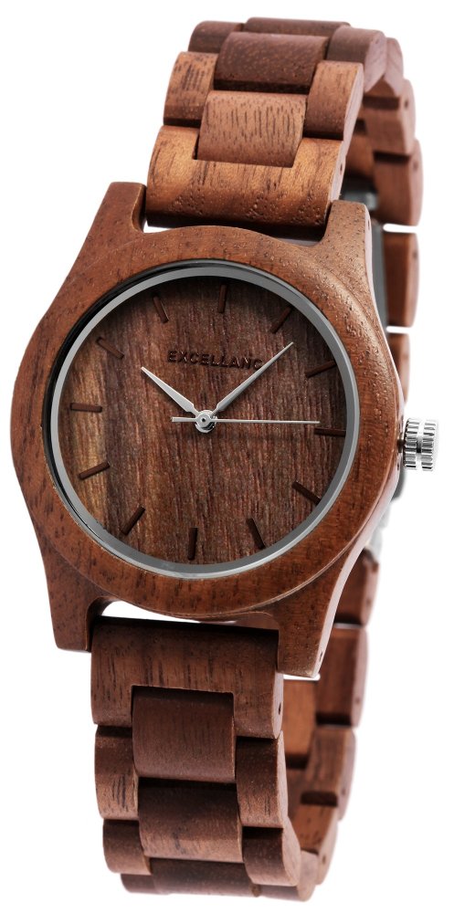 Armbanduhr Holz Walnuss Braun Excellanc 1800156