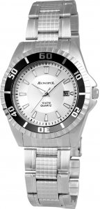 Armbanduhr Silber Schwarz Edelstahl Monopol 332022500004